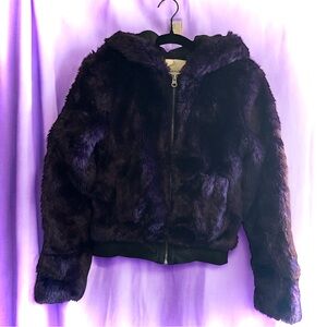 Aeropostale Faux Fur Bomber Jacket NWOT